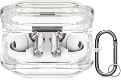 kwmobile Earphones Case for CMF by Nothing Nothing Ear (a) Case - Clear TPU Silicone Earbuds Cover - Transparent