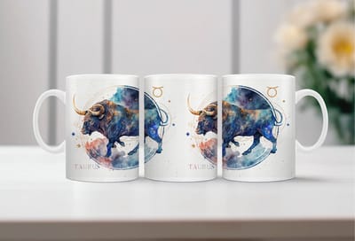 Koffiemok Sterrenbeeld Stier - koffiemok - theemok - koffiebeker - mok - drinkbeker - Boogschutter - Ram – Stier - Tweelingen – Kreeft – Leeuw – Maagd – Weegschaal - Schorpioen – Boogschutter – Steenbok – Waterman – Vissen