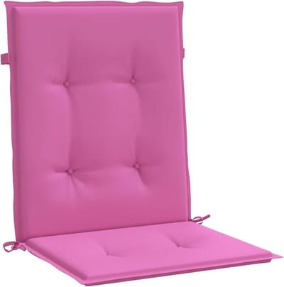 6x Tuinstoelkussens met lage rugleuning - 100x50x4 cm - Waterafstotend Roze Zitkussen