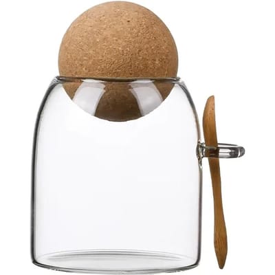 1 STuks Hermetische Containers Voor Voedselopslag Potten Glazen Pot Met Deksel Afgesloten Container Suiker- En Theeblikken Luchtdichte Keuken Koffiepotten A(500ml)