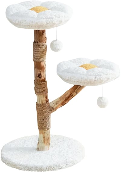 Kattenu PureWood Flower - Houten krabpaal boomstam - krabpaal hout voor katten - krabpaal hout design