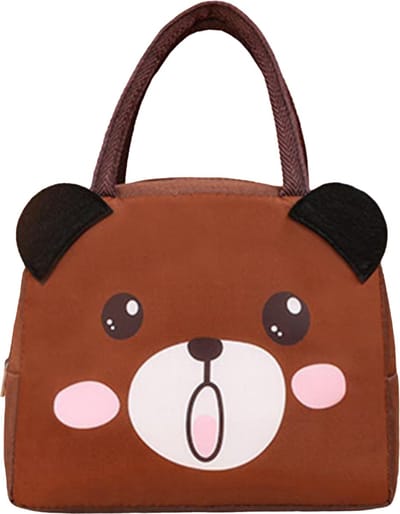 Lunchbag voor Kinderen - Beer - Bruin - Koeltas - Thermo Tas - Lunch Bag - Rits - Jongen - Meisje