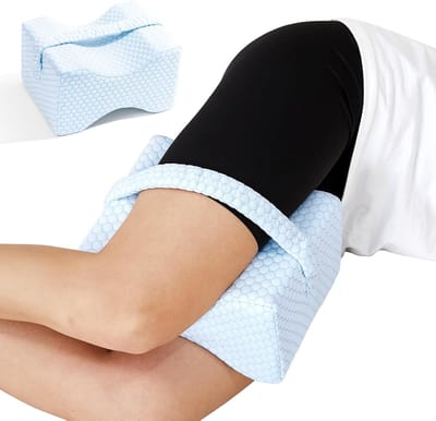 Kniekussen- kniekussen voor in bed kniekussen voor in bed zijslapers- - voor knie-, rug- en beengewrichtspijn - verlicht heuppijn bij zijslapen - corrigeert de uitlijning van de wervelkolom - geschikt voor zwangere vrouwen (lichtblauw - 24*20*15 cm)