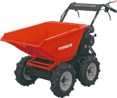 Dumper op wielen manuele kip 500kg 115 liter 6,5pk 196 cc 3+1R snelheden Torros MD505