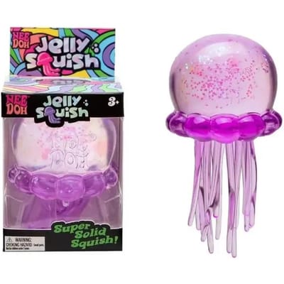 Transparante Glanzende Kwallen Squishy Speelgoed Super Zacht TPR Knijp Stressbal Sensorisch Fidget Speelgoed Voor Angstverlichting pink