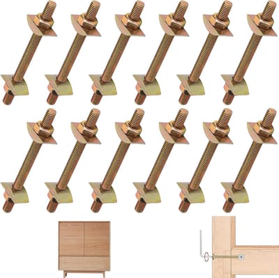 Stainless Steel Werkblad Connectoren - 12 Stuks Voor Tafelverbinding - Robuuste Montage voor Keuken en Werkplaats