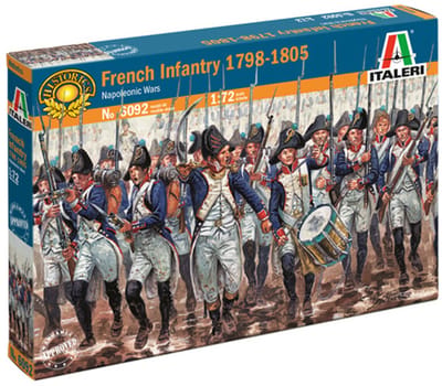 Italeri Modelbouwpakket Militaire voertuigen - 6092 Franse Infanterie 1798-1805 - Napoleontische Oorlogen - Figuren Plastic - 1:72 - Modelbouw