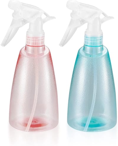 Set van 2 spuitflessen van 500 ml — 21 x 8,5 cm — Plantenspuiten — Plastic verstuivers — Ideaal voor huishoudelijke schoonmaak, tuinieren, kapperswerk, planten en bloemen