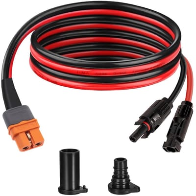 XT60i naar Zonnepaneel Kabel 10AWG - 0.6m Adapter voor Solar Generatoren