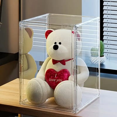Acryl display kast extra groot - Figuren display box met magnetische deur - Stapelbare verzamelkast voor figures en collectibles