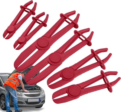 Slangklemtangen Set - Pijpklem tangen - Leidingen Afklemmen - Verstelbaar Ratelmechanisme - 6 Stuks - Veelkleurig