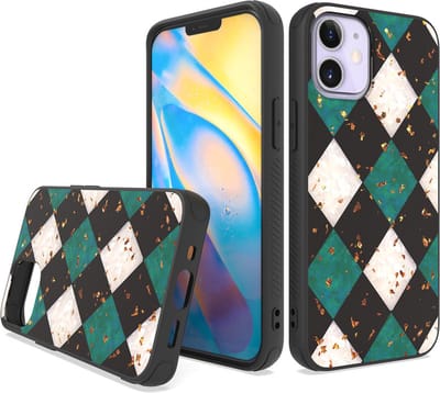 ZT Silicone telefoonhoesje met print Geschikt voor: iPhone 12 - Ultra Diamonds - ZT Accessoires