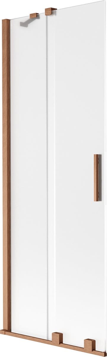 Mexen Velar badwand 2-delige schuifdeur 70 x 150 cm, ijs, geborsteld koper - 896-070-000-31-65
