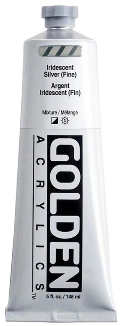 Golden Heavy Body Acrylverf Iriserend Zilver (fijn) 148 ml