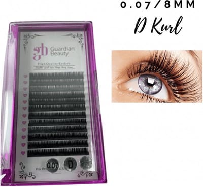 Guardian Beauty Wimpers Extensions - 8mm - 0.07 D Krul