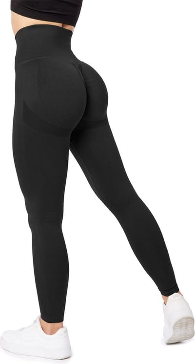 Bellivalini BLV-BLV50-255-LE Dames Leggings - Push Up - High Waist - Scrunch - Vrijetijdsbroek - Lang - Sport - Sporbroek - Yogabroek - Zwart - S