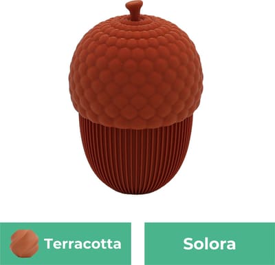 Herfst eikel beeld – Decoratief beeld - Terracotta - 3d geprint beeld – Herfst woondecoratie - Staand - 18CM