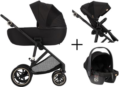 Puck Carl 3-in-1 Kinderwagen - Ebony