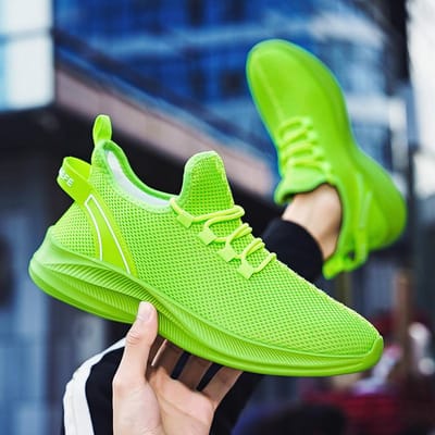 Nieuwe Hoge Kwaliteit Zomer Heren Sneakers Mode Comfortabel Antislip Mesh Schoenen Zacht Ademend Slijtvast Sport Sneaker 41 groen