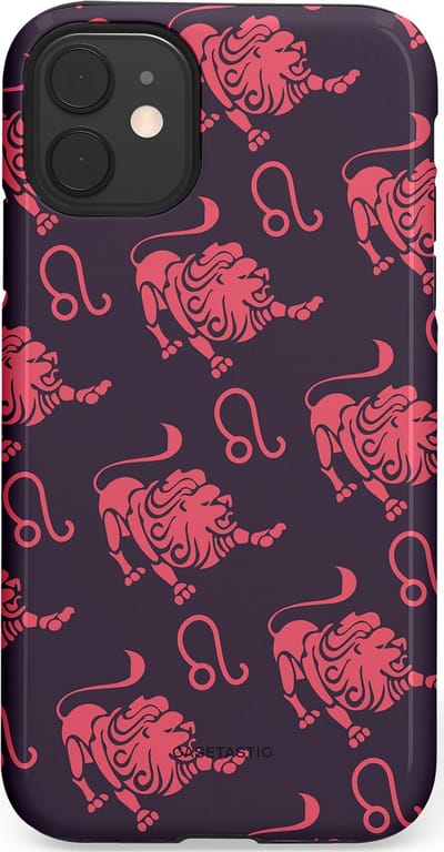 Casetastic Hoesje Geschikt voor Apple iPhone 11 - Stijlvolle Beschermende Duo-layer Case - Zodiak leeuw