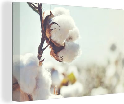 Canvas Schilderij Planten - Bloem - Tak - Natuur - 30x20 cm - Wanddecoratie