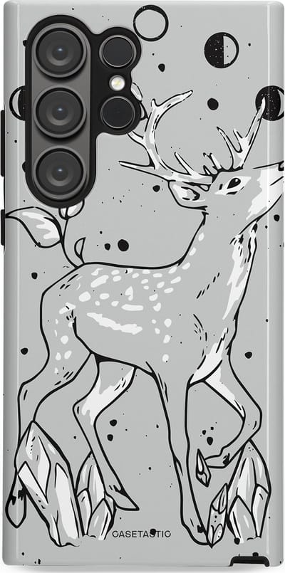 Casetastic Hoesje Geschikt voor Samsung S23 Ultra - Stijlvolle Beschermende Duo-layer Case - Kristalwoud