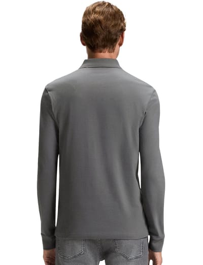 Passant Lange Mouwen Polo Shirt in Grijs