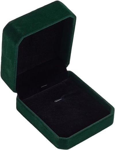 Donkergroene Velours Sieradenbox voor Kettingen - Compacte Reiskoffer voor Hangers en Organisatie van Sieraden - Perfect voor Verjaardag, Kerst en Trouwerij Geschenken