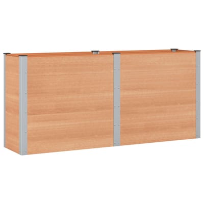 vidaXL Verhoogde plantenbak Bruin 200 x 50 x 91 cm WPC en Aluminium