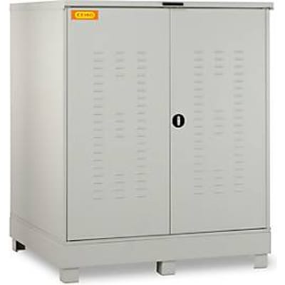 CEMO 400 depot voor gevaarlijke stoffen, staal, opvangcapaciteit 400 l, afsluitbaar, B 1500 x D 1500 x H 1895 mm, voor 4 x 200 l/9 x 60 l
