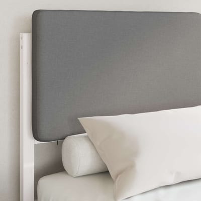 vidaXL - Bedframe - met - Gevoerde - Hoofdbord - Lichtgrijs - 160 - x - 200 - cm