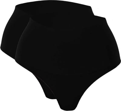 Sarlini Dames Corrigerende String Naadloos 2-Pack Zwart - Maat M