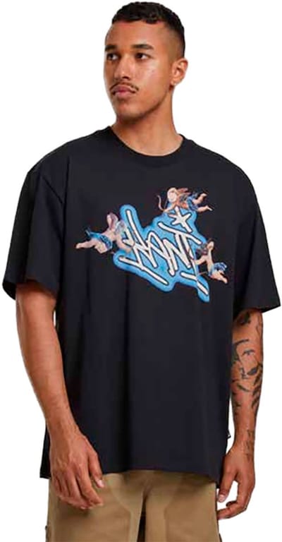 Karl Kani Airbrush Amor T-shirt Met Korte Mouwen Zwart S Man