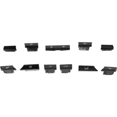 Ensemble de 11 pièces Bouton de commande de ventilation AC de climatisation de remplacement pour X3 X4 F25 F26 2013?2018 black