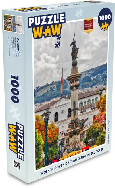 Puzzel Wolken boven de stad Quito in Ecuador - Legpuzzel - Puzzel 1000 stukjes volwassenen