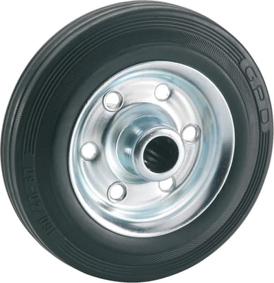 Massief rubberen wiel 80 mm - Steekwagens | 50 kg draagkracht | Stalen velg