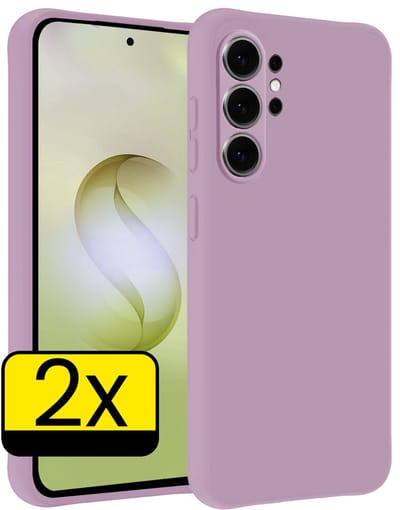 Hoesje - 2 Stuks - Geschikt voor Samsung Galaxy S26 Ultra - Sterk & Shockproof - Case Siliconen - Back Cover - Telefoon Hoes - Telefoonhoesjes - Lila