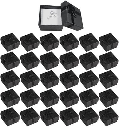 Dailygoods- Sieradenbox 30 Stuks - Cadeauverpakking - Sieradenopslag - Karton - 4 x 4 cm - Duurzaam en Milieuvriendelijk