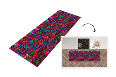 Keukenloper - Loper keuken - Patroon - Jungle - Abstract - 150x50 cm - Keukenloper vinyl