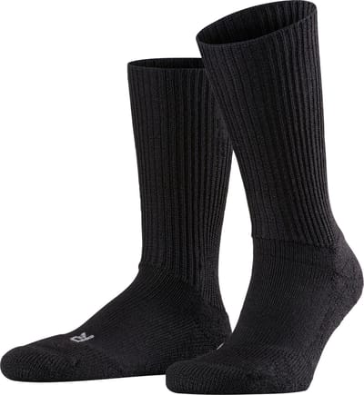 FALKE Walkie Ergo eenkleurig wol functioneel materiaal sokken unisex zwart - maat 39-41