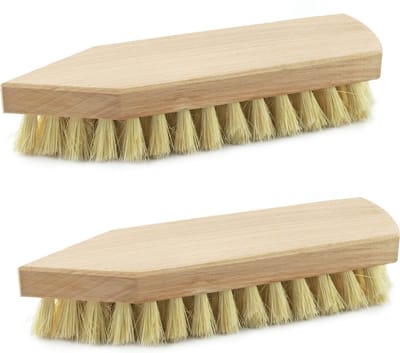 Sorex Schrobborstel - 2x - hout met spitse neus - 22 cm - natuurlijke vezels - stevig - praktisch
