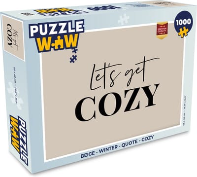 Puzzel Beige - Winter - Quote - Cozy - Legpuzzel - Puzzel 1000 stukjes volwassenen
