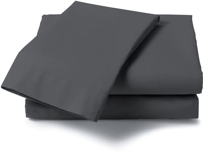 Heckettlane Laken Elementi - Onderlaken 160x290 cm - Bedlaken van 100% Katoen-Satijn - Antraciet