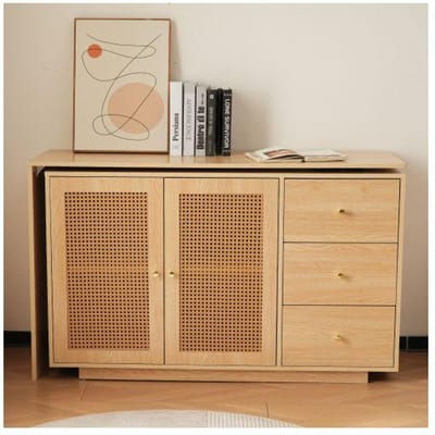 Bureau - MUVOE - Hoekbureau in L-vorm - Wit - 3 kasten - Hedendaags design wit