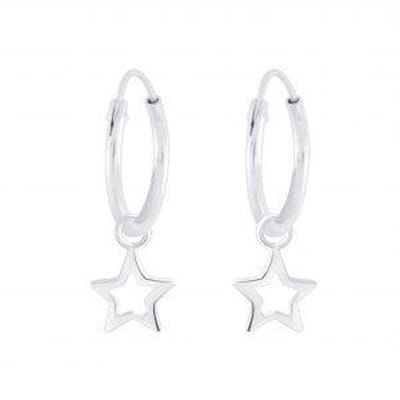 WeLoveSilver - zilveren oorringen - ster design - hypoallergeen