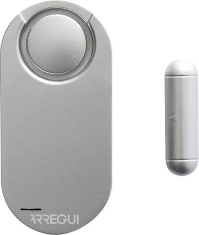Deuralarm met afstandsbediening - Beveiligingssysteem huis - Diefstalpreventie woning - 130 dB akoestisch alarm - 9 x 43 cm - Zilverkleurig
