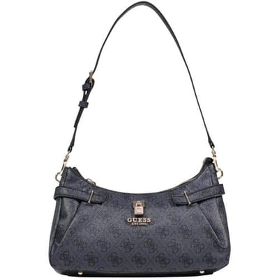 GUESS schoudertas Yesba Shoulder Bag Coal Logo donkergrijs