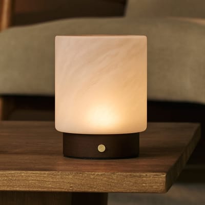 Tavellio Pien Oplaadbare Tafellamp – Hout en Glas – Draadloos – Tot 100 uur – H15