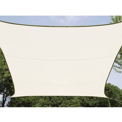Perel Schaduwdoek, waterafstotend, 2 x 3 m, 160 g/m², polyester, rechthoek, crème