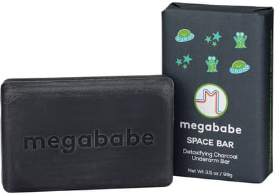 Megababe Space Bar – Detox Charcoal Onderarmzeep – 99g – Ontgiftende Houtskoolzeep voor Frisse en Schone Oksels